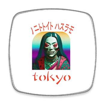 Bon baiser du Japon - Magnet carré - blanc - Devant