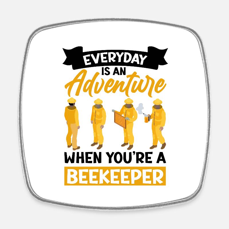 Beekeeping Beekeeping Course Beekeepers' Association Honey Bee Beekeepers - Square fridge magnet - white