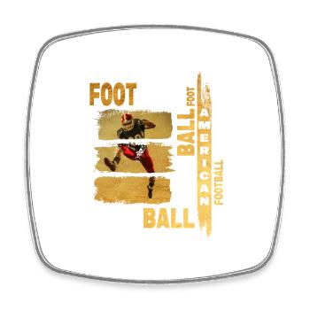 Joueur de football américain Gold Vintage Retro Sport - Magnet carré - blanc - Devant