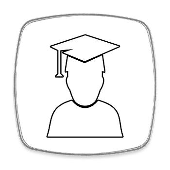 student diploma - Viereckiger Kühlschrankmagnet - Weiß - Vorne