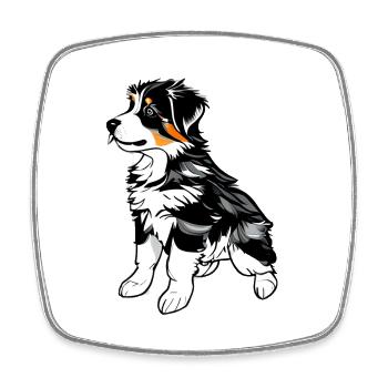 Berger australien chien chiot propriétaire de chien - Magnet carré - blanc - Devant