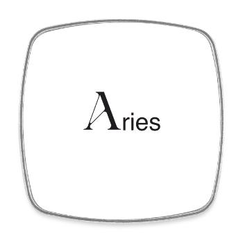 SZ Aries - Viereckiger Kühlschrankmagnet - Weiß - Vorne