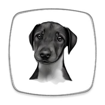 Doberman Doberman puppy dog Doberman trainer - Square fridge magnet - white - Front