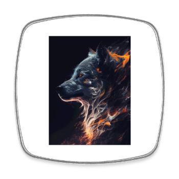 Fire spirit - Magnet carré - blanc - Devant