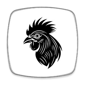 Chicken Chicken House Poultry Rooster Farm - Square fridge magnet - white - Front