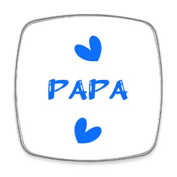 ALLES GUTE ZUM GEBURTSTAG, PAPA. PAPA. VATERTAG. FEST. HERZ - Viereckiger Kühlschrankmagnet - Weiß - Vorne