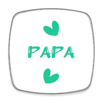 VATERTAG. ALLES GUTE ZUM GEBURTSTAG, PAPA. PAPA. ALLES GUTE ZUM GEBURTSTAG! - Viereckiger Kühlschrankmagnet - Weiß - Vorne