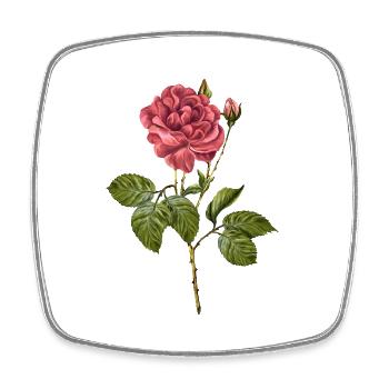Fleur - Magnet carré - blanc - Devant