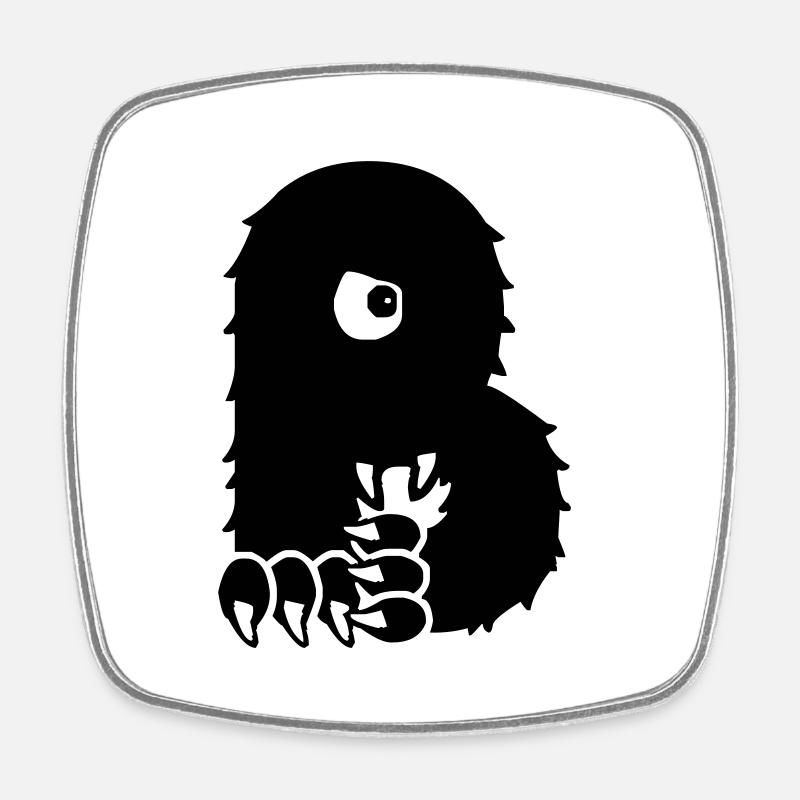Monster Letter B - Square fridge magnet - white