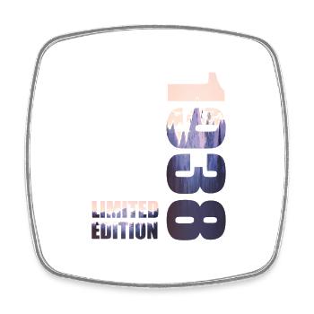 1938. Limited Edition T-Shirt Geburtstags Idee - Viereckiger Kühlschrankmagnet - Weiß - Vorne