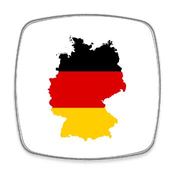 Deutschland - Viereckiger Kühlschrankmagnet - Weiß - Vorne
