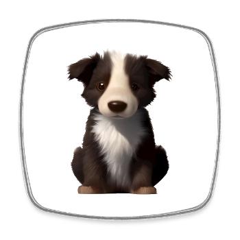 Amoureux des chiens Border Collie Propriétaires de chiens Chiens - Magnet carré - blanc - Devant
