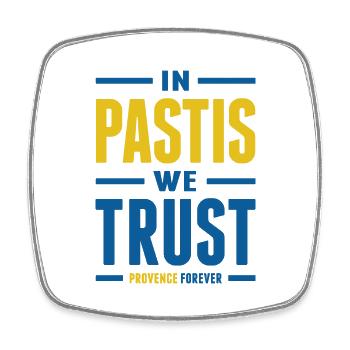 In Pastis we trust - Magnet carré - blanc - Devant