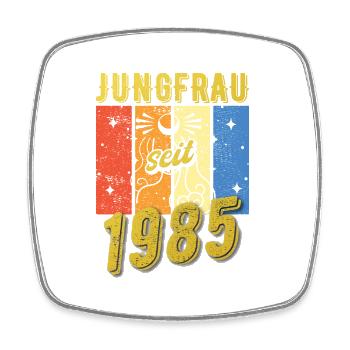 Jungfrau 1985 Sternzeichen Geburtstag - Viereckiger Kühlschrankmagnet - Weiß - Vorne