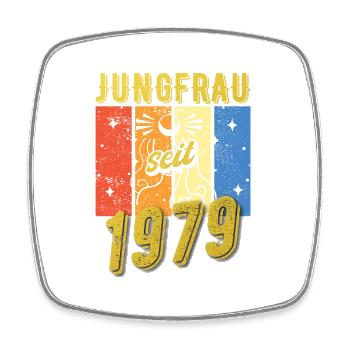 Jungfrau 1979 Sternzeichen Geburtstag - Viereckiger Kühlschrankmagnet - Weiß - Vorne