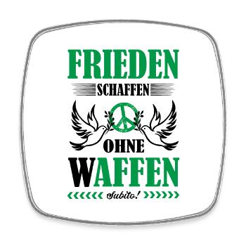 Frieden schaffen - Viereckiger Kühlschrankmagnet - Weiß - Vorne