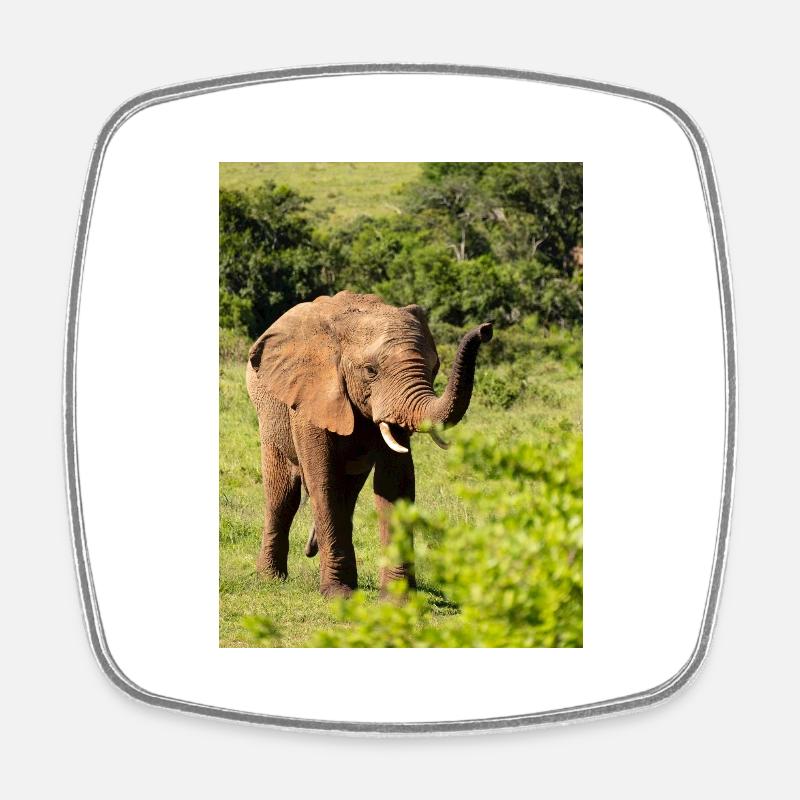 Elephant - Square fridge magnet - white