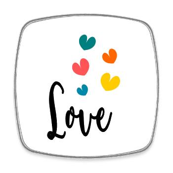 ICH HABE GERADE GEHEIRATET. Junggesellinnenabschied. HEILIGER VALENTINSTAG. PAAR. HERZ - Viereckiger Kühlschrankmagnet - Weiß - Vorne