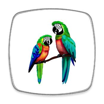 Wellensittich Vogel Nymphensittich Vogelbesitzer - Viereckiger Kühlschrankmagnet - Weiß - Vorne