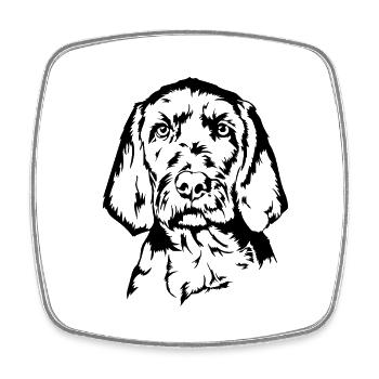 Vizsla Wirehaired Portrait Dog Dogs Wilsigns - Square fridge magnet - white - Front