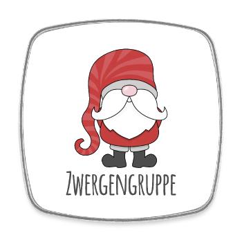 Zwergengruppe - Viereckiger Kühlschrankmagnet - Weiß - Vorne