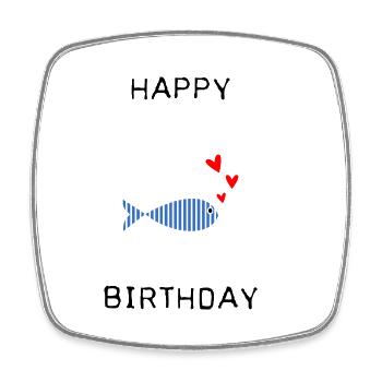 JAHRESTAG. ALLES GUTE ZUM GEBURTSTAG. ALLES GUTE ZUM GEBURTSTAG. - Viereckiger Kühlschrankmagnet - Weiß - Vorne