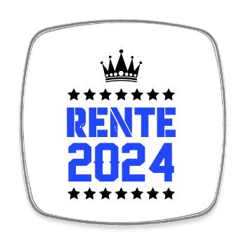 rente 2024 - Viereckiger Kühlschrankmagnet - Weiß - Vorne