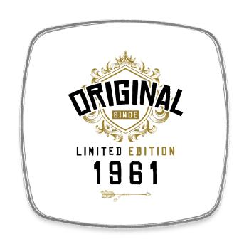 1961 limited edition birthday - Square fridge magnet - white - Front