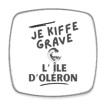 Je kiffe grave l'île d'Oléron 2 - Magnet carré - blanc - Devant