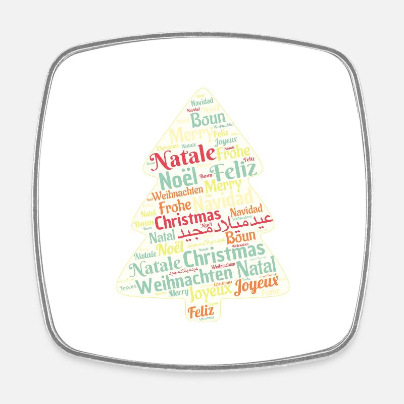 Christmas gift idea - Square fridge magnet - white