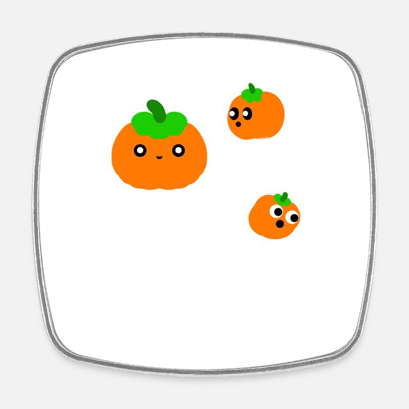 Cute Halloween pumpkins. - Square fridge magnet - white