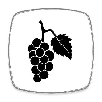 Grape - Square fridge magnet - white - Front