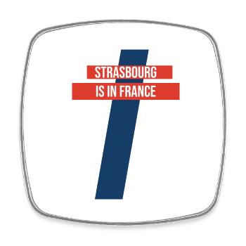 Strassburg ist in Frankreich - Viereckiger Kühlschrankmagnet - Weiß - Vorne