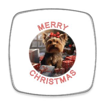 Yorkshire Terrier - Square fridge magnet - white - Front