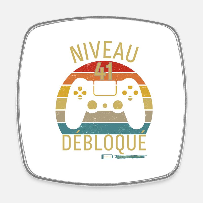 Niveau 41 Débloqué - Magnet carré - blanc