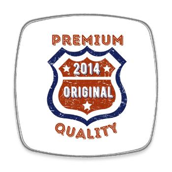 Premium Quality 2014 - Square fridge magnet - white - Front