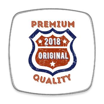 Premium Quality 2018 - Square fridge magnet - white - Front