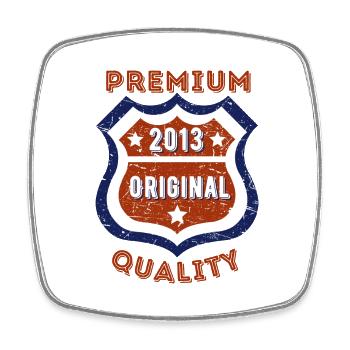 Premium Quality 2013 - Square fridge magnet - white - Front