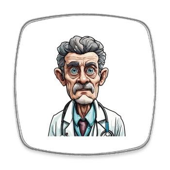 Doctor / medical professional / doctor / profession / specialist - Square fridge magnet - white - Front