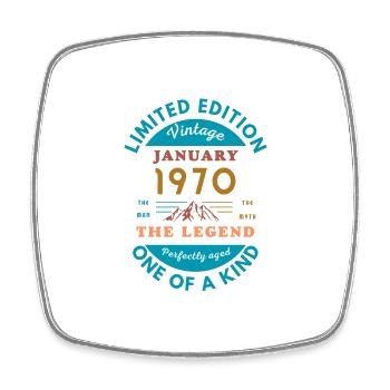 January 1970 Anniversaire Édition Limitée - Magnet carré - blanc - Devant