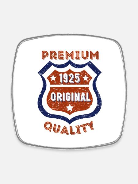 Premium-Qualität 1925 - Viereckiger Kühlschrankmagnet - Weiß
