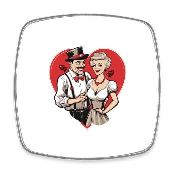 Valentine Couple - Viereckiger Kühlschrankmagnet - Weiß - Vorne