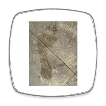 Footprint Pedicure Foot step Füße Podologie - Viereckiger Kühlschrankmagnet - Weiß - Vorne
