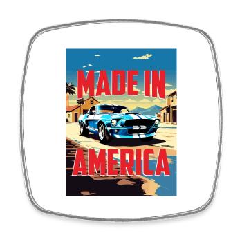 COBRA MADE IN AMERICA - Square fridge magnet - white - Front