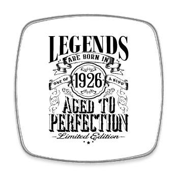 Vintage Born One Month 1926 Birthday - Square fridge magnet - white - Front