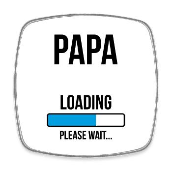 Futur Papa - à personnaliser - Magnet carré - blanc - Devant