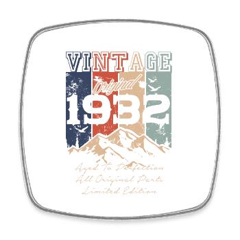 Legendary 1932 vintage - Square fridge magnet - white - Front