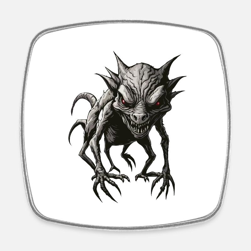 Chupacabra / Créature suceuse / Monstre /Espagne - Magnet carré - blanc