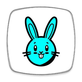 Hase Ostern - Viereckiger Kühlschrankmagnet - Weiß - Vorne