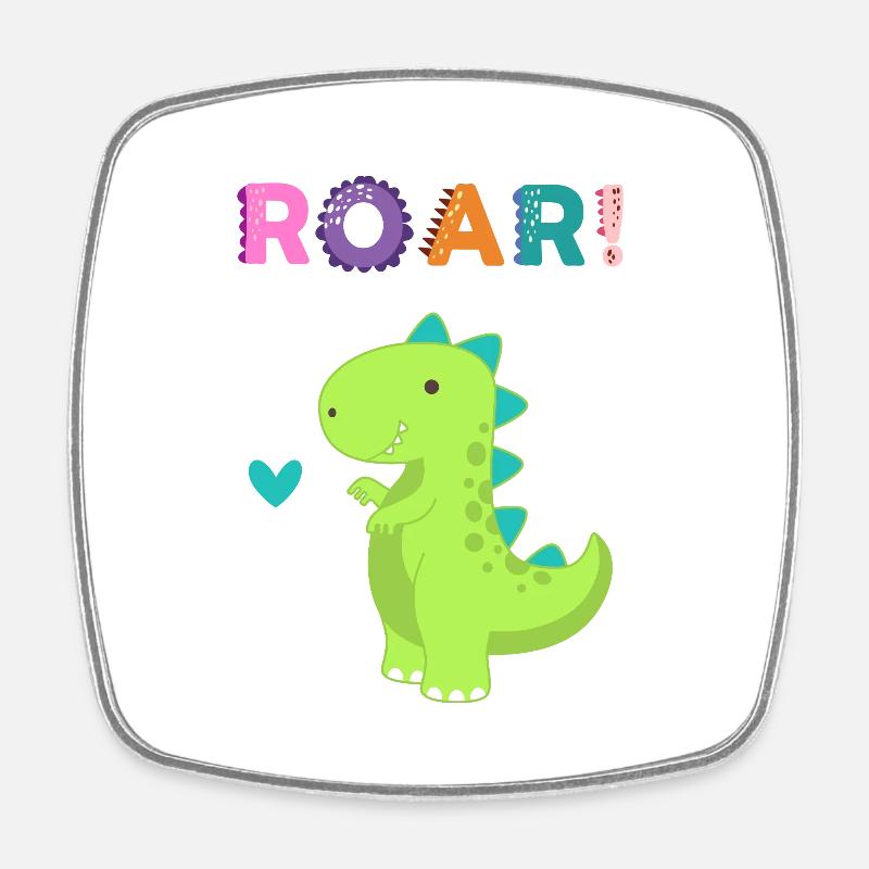 Roar - Sweet Dino! - Square fridge magnet - white